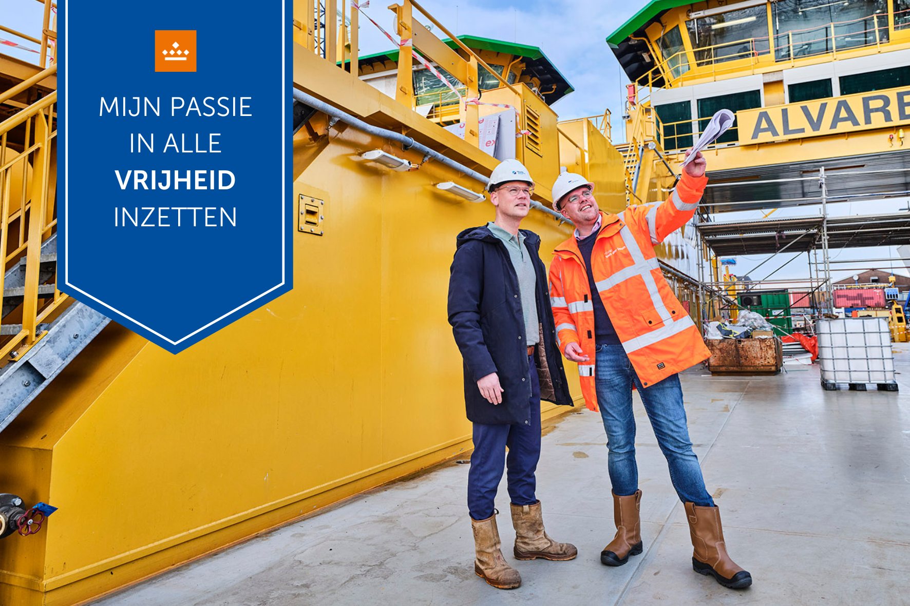 Kroon op je werk Vacaturefoto's met vaandel (1)